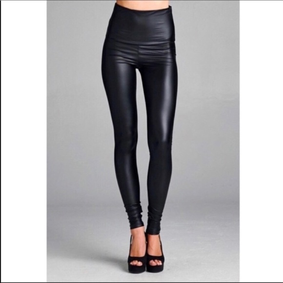 ✨Last 1✨High Waist Faux Leather Leggings - Picture 6 of 7